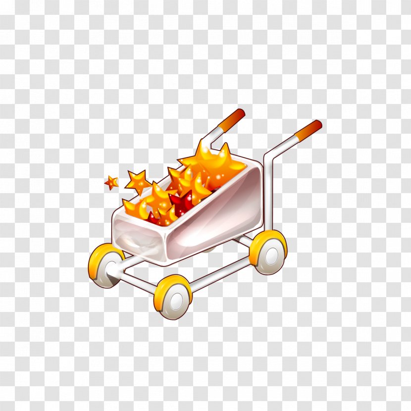 Cartoon Drawing Shopping Cart - Material Transparent PNG