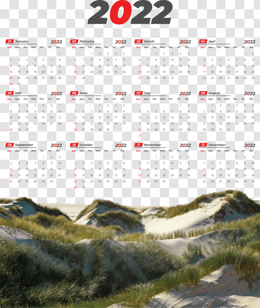 2022 Yeary Calendar 2022 Calendar Transparent PNG