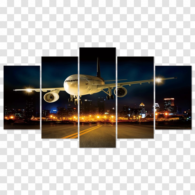 Canvas Print Poster Painting Gallery Wrap - Plane Packaging Material Transparent PNG