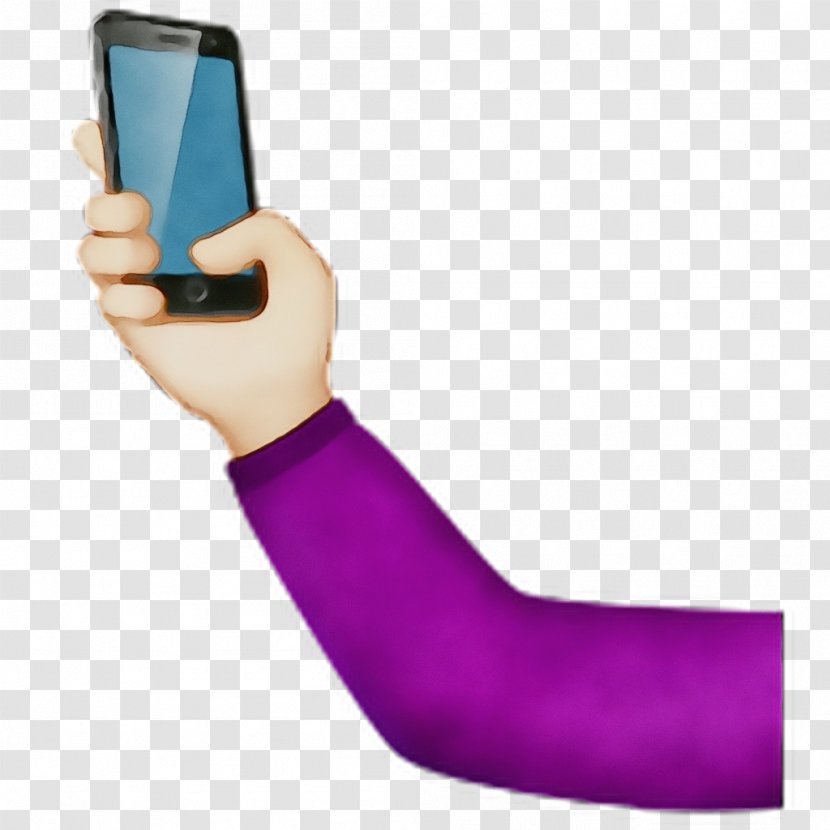 Yoga Cartoon - Purple - Communication Device Gesture Transparent PNG