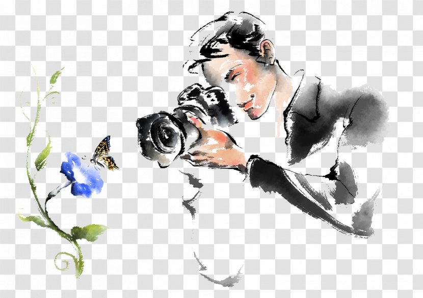 Watercolor Painting Camera Drawing - Audio Equipment - Hand Drawn Wind Focus Shooting Transparent PNG