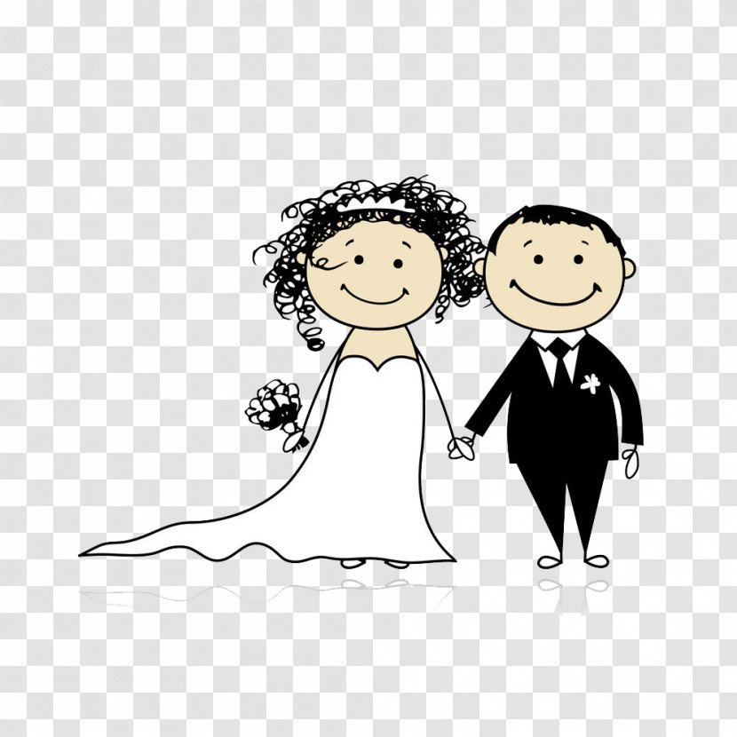 Cartoon Royalty-free Illustration - Frame - Bride And Groom Hand In Transparent PNG