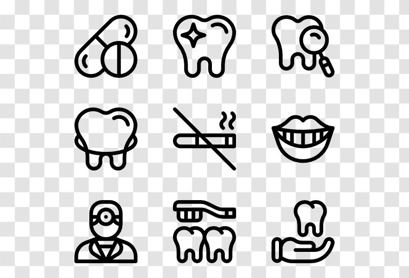 Icon Design Graphic - White - Dental Care Transparent PNG