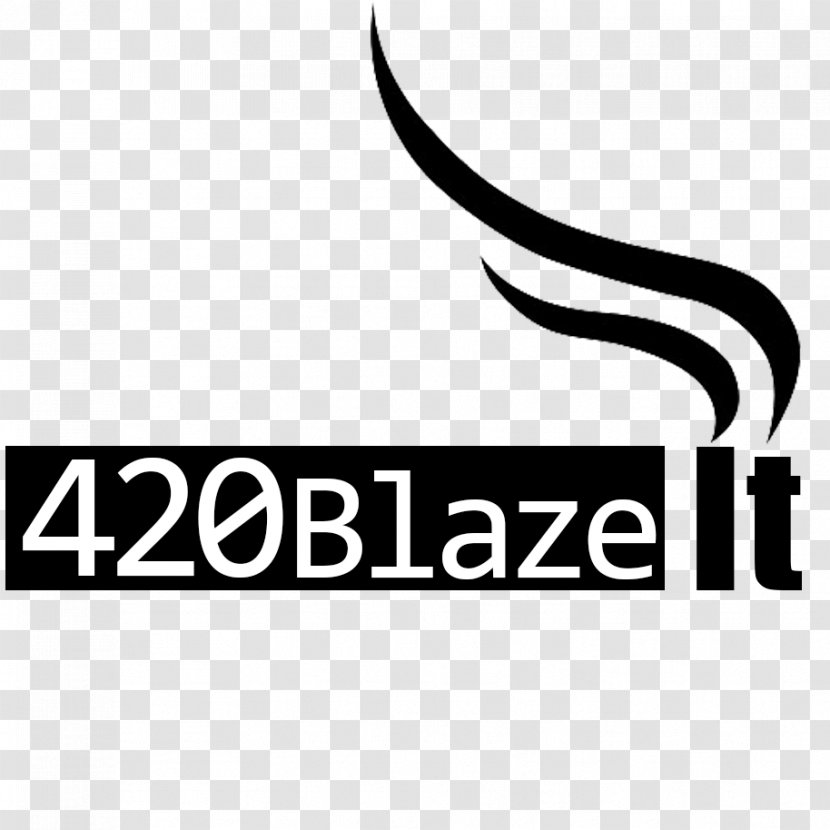 Logo Brand Black Clip Art Font - Scrapbooking - 420 Blaze It Transparent PNG
