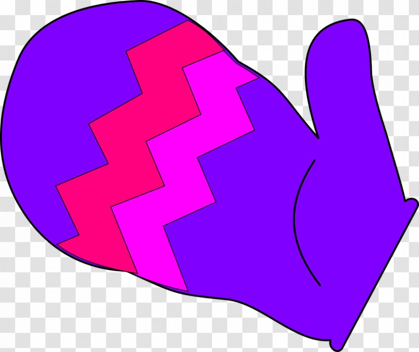 Glove Mitten Clip Art - Purple - Pink Transparent PNG