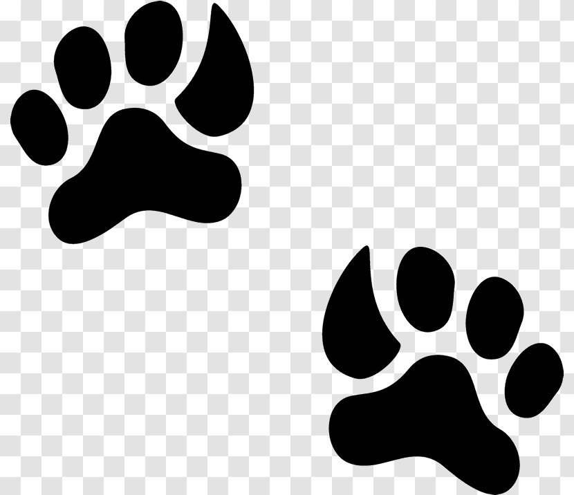 Dog And Cat - Animal Track - Blackandwhite Logo Transparent PNG