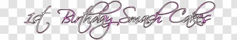 Calligraphy Body Jewellery Recreation Font - Pink - Cake Smash Transparent PNG