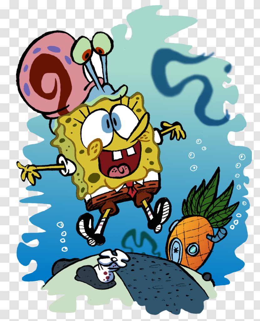 Squidward Tentacles Plankton And Karen Patrick Star Gary Fan Art - Mythical Creature - Organism Transparent PNG