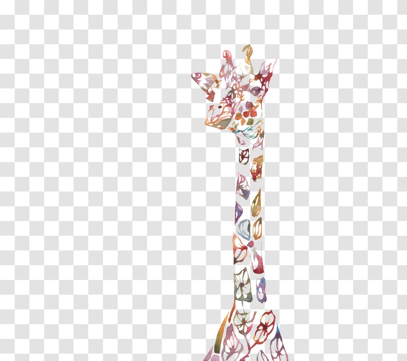 Drawing Northern Giraffe Watercolor Painting - Animal Transparent PNG