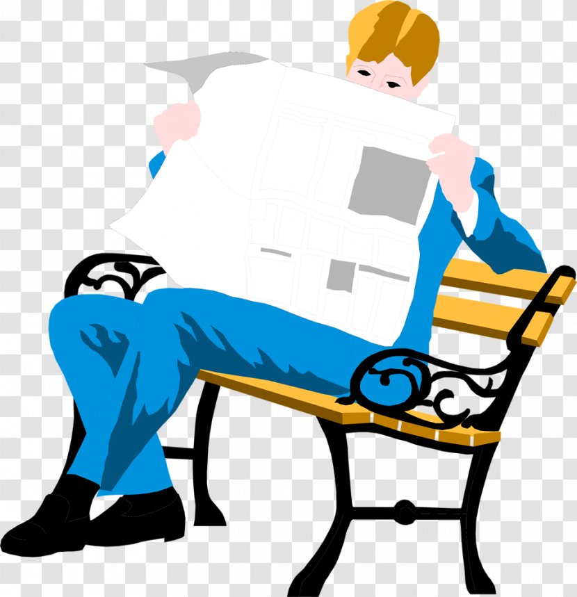 Bench Newspaper Clip Art - Seat - Read Transparent PNG