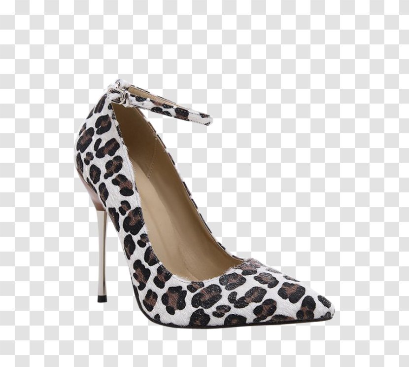 Leopard Shoe Stiletto Heel Ankle Sandal - Tree - Animal Print Shoes Transparent PNG