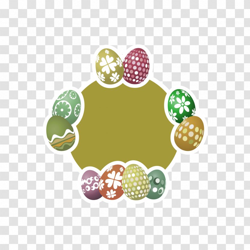 Easter Egg Hunt - Green - Eggs Painted Transparent PNG