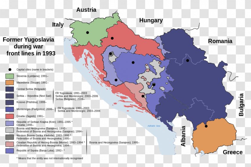 Socialist Federal Republic Of Yugoslavia Yugoslav Wars Breakup Serbia Kingdom - Map Transparent PNG