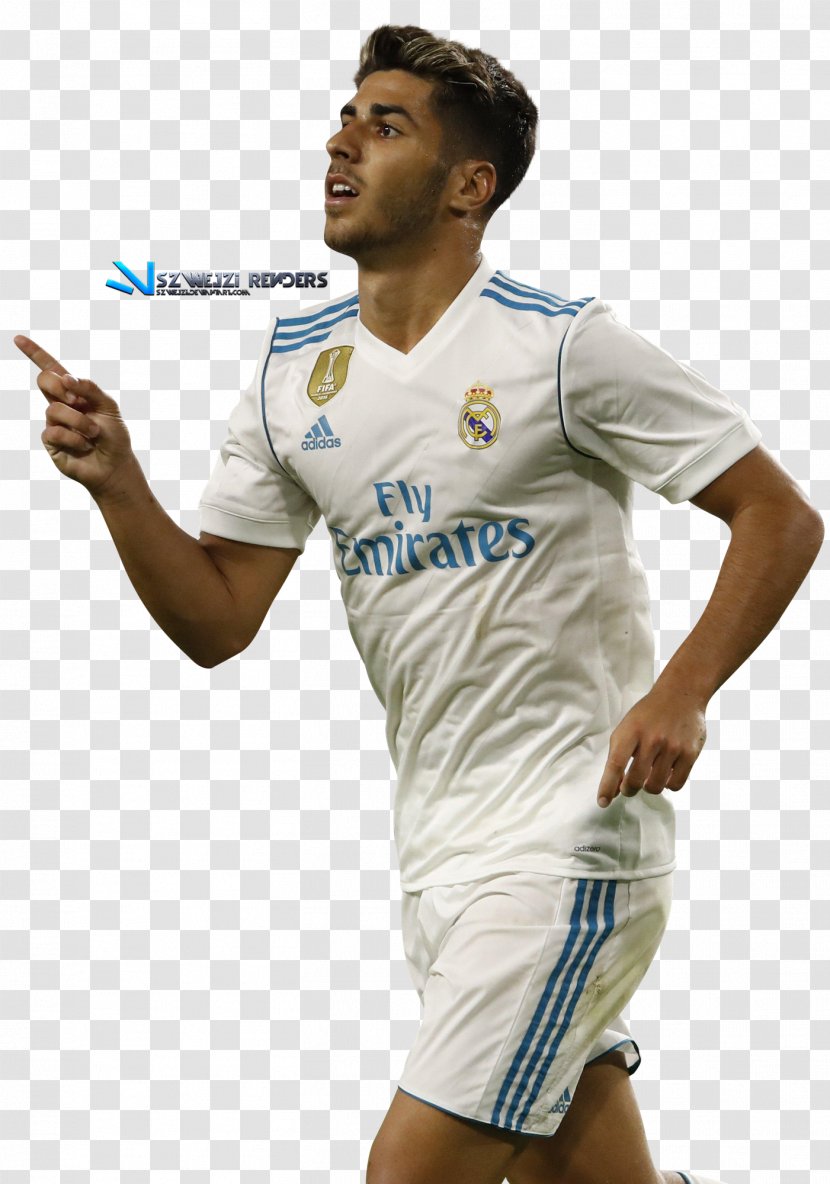 Marco Asensio Real Madrid C.F. Palma T-shirt - Sleeve Transparent PNG
