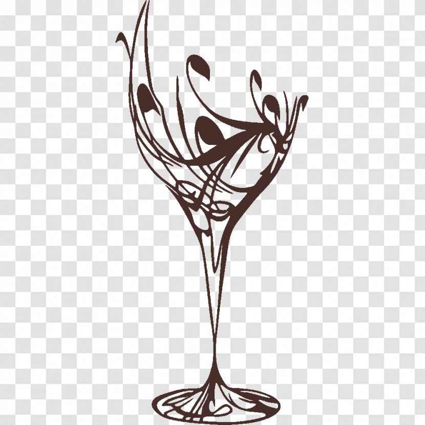 Wine Glass Wall Decal - Decals Transparent PNG