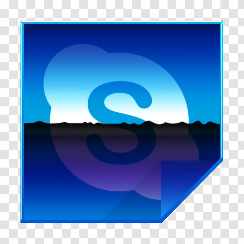 Communication Icon Skype Logo - Electric Blue - Rectangle Cloud Transparent PNG
