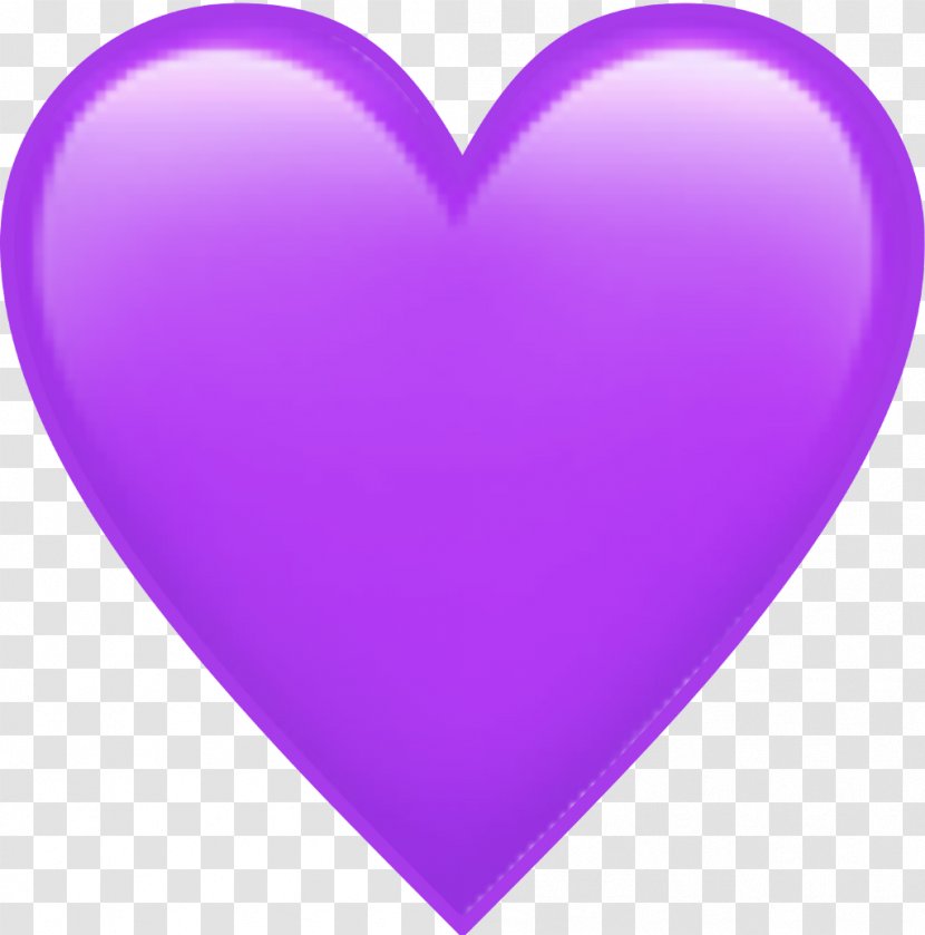 Purple Heart Emoji Violet Emoticon - Smiley - Horse For Picsart Transparent PNG