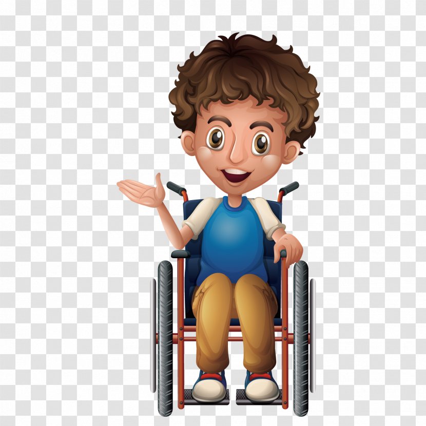 Wheelchair Child Illustration - Disease - A Small Boy On Transparent PNG