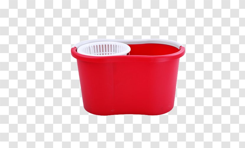 Bucket Mop Rectangle - Thick Red Wash Transparent PNG