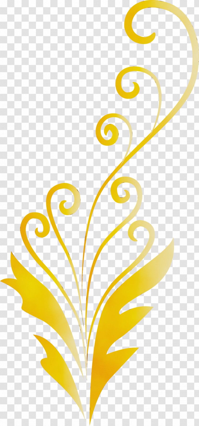 Yellow Leaf Ornament Plant Pedicel Transparent PNG
