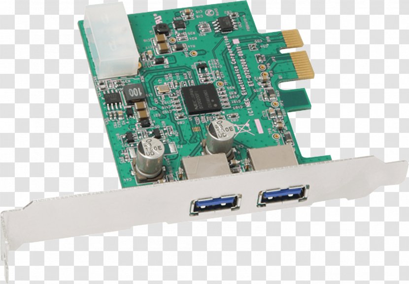 USB 3.0 PCI Express Controller ExpressCard - Electronics Transparent PNG