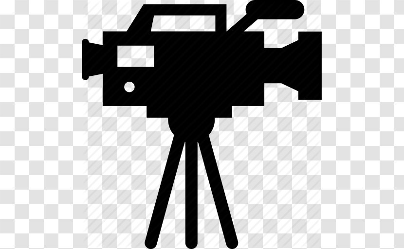 Video Camera Film Icon - Monochrome Photography - Tripod Transparent Background Transparent PNG