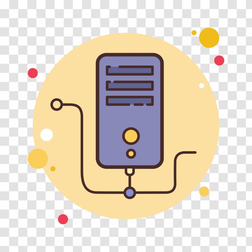Yellow Line Technology Circle Icon Transparent PNG