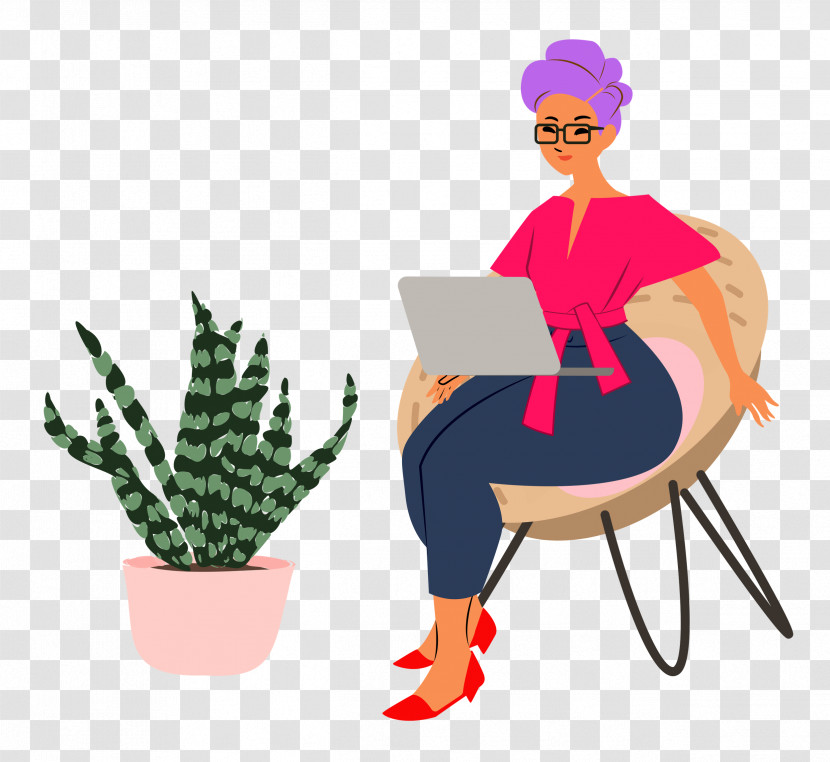 Alone Time Lady Computer Transparent PNG