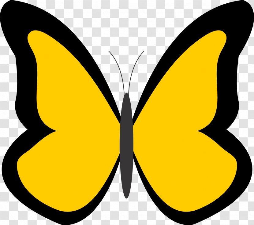 Butterfly Free Content Yellow Clip Art - Computer - AOK Cliparts Transparent PNG