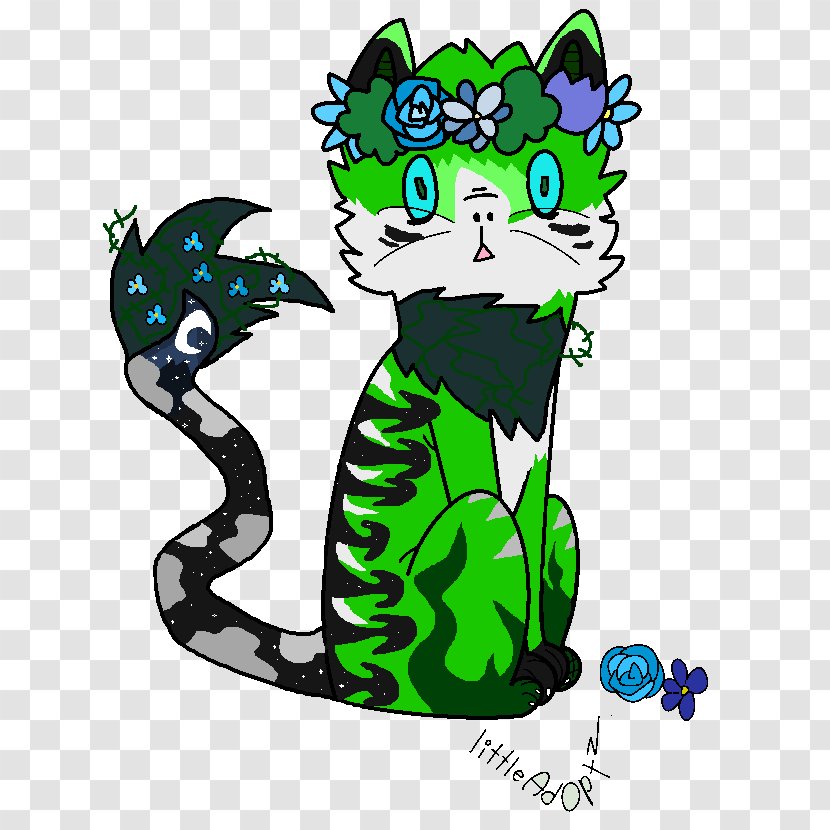 Cat Clip Art Illustration Green Tail Transparent PNG