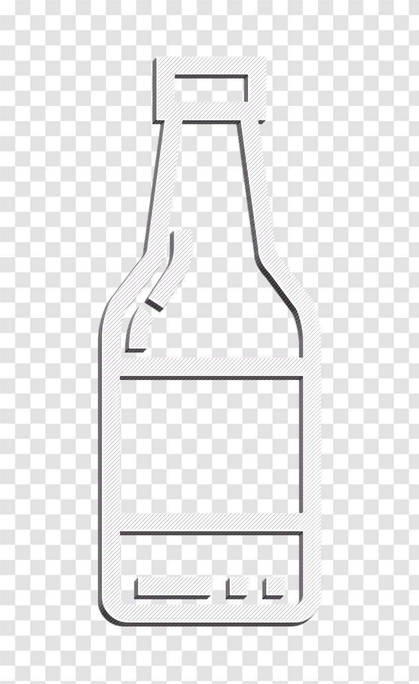 Alcohol Icon Beer Beverage - Wine Bottle - Tableware Blackandwhite Transparent PNG
