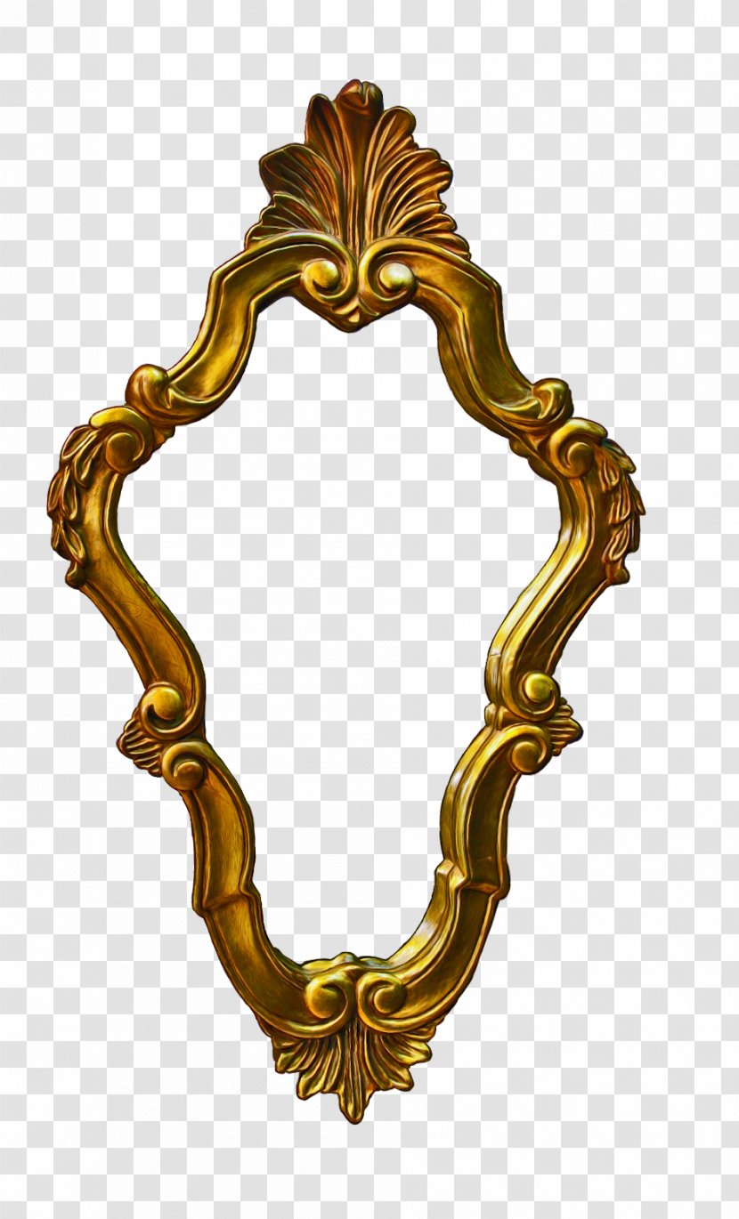 Picture Frames Mirror Clip Art - Brass - Yellow Frame Transparent PNG
