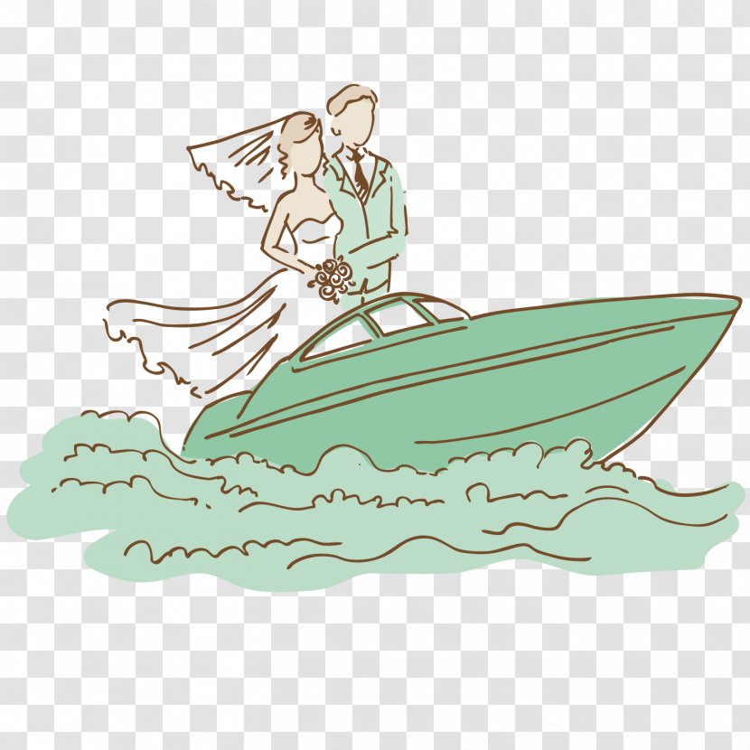 Yacht Label Clip Art - Green - Driving A Couple Transparent PNG