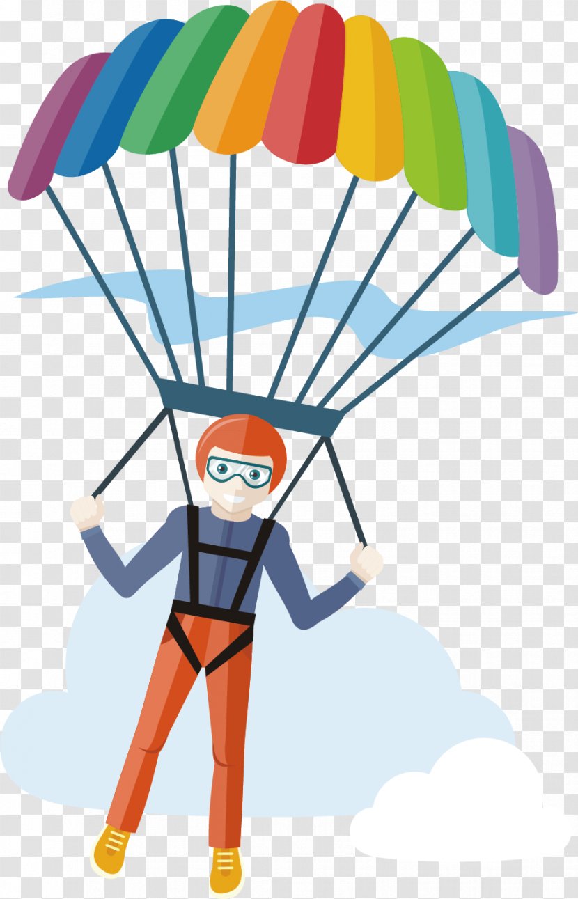 Parachute Parachuting Skydiver Poster - Animation - Sport Transparent PNG