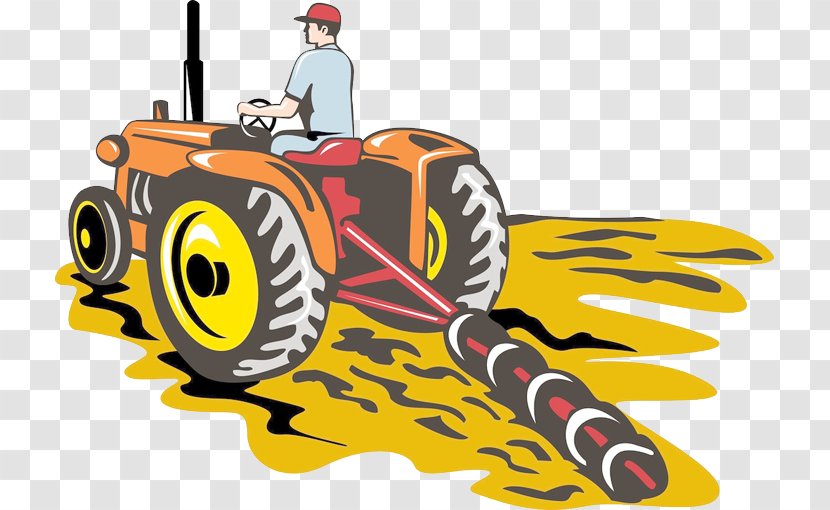 John Deere Tractor Plough Agriculture Clip Art - The Farmer Drove Back Transparent PNG