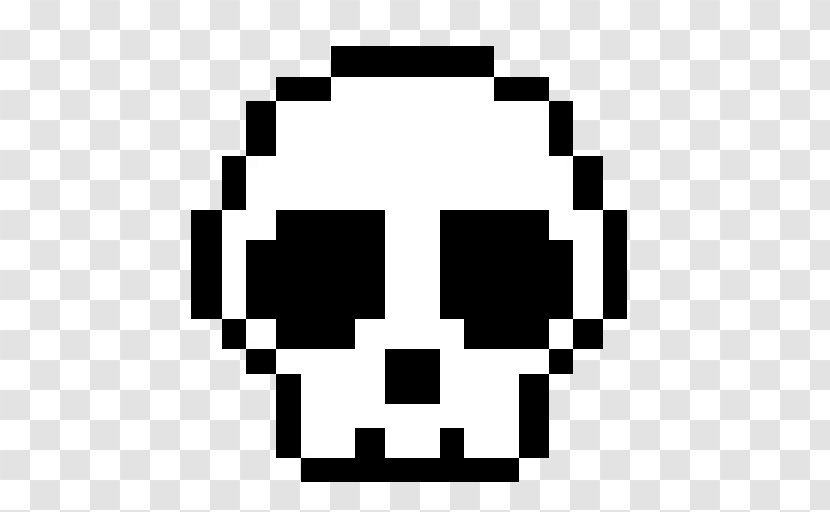 8-bit Color Skull Pixel Art - Silhouette Transparent PNG