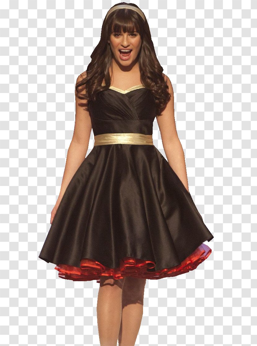 Lea Michele Glee Rachel Berry Little Black Dress Dave Karofsky - Heart Transparent PNG