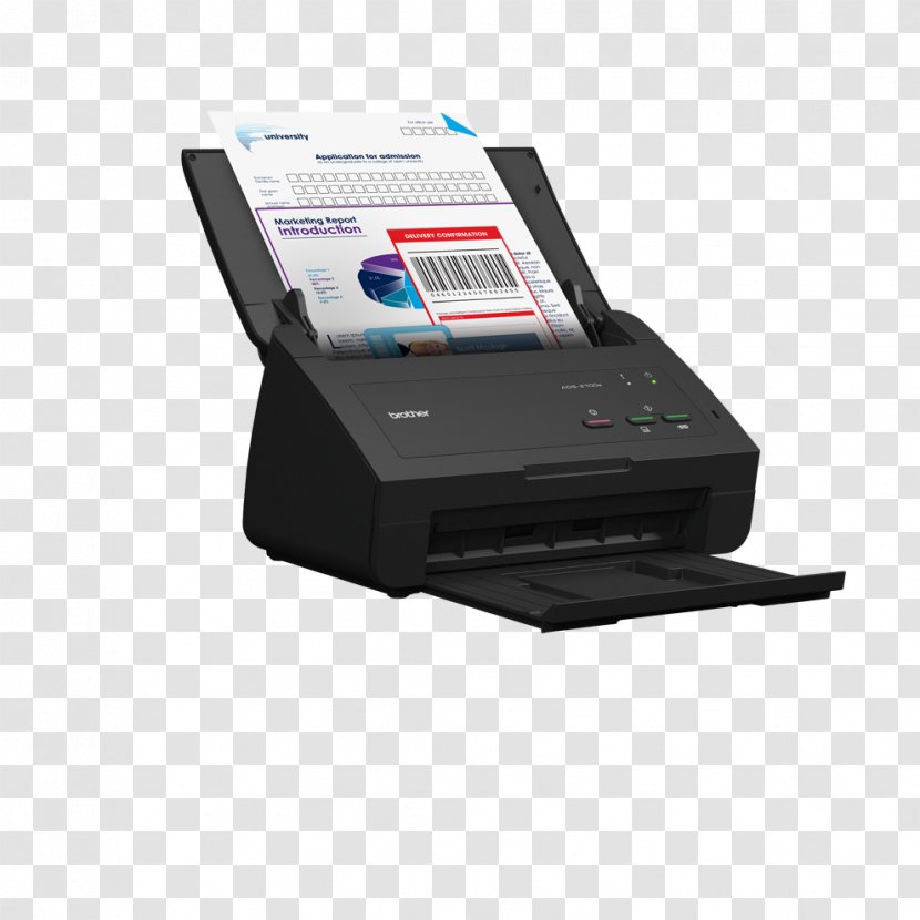 Image Scanner Brother ADS-2100e ADF 600 X 600DPI A4 Black Accessories Paper Document - Best Transparent PNG