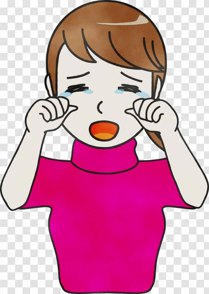 Face Cartoon Cheek Nose Facial Expression - Head - Finger Pink Transparent PNG