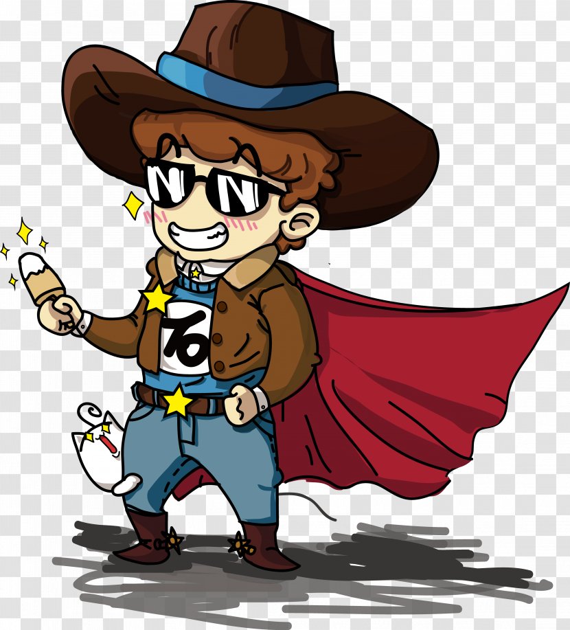 Illustration Clip Art Cowboy Character Mascot - Icecream Bar Transparent PNG
