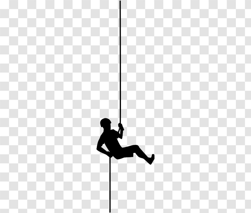 Abseiling Climbing Mountaineering Clip Art - Silhouette Transparent PNG