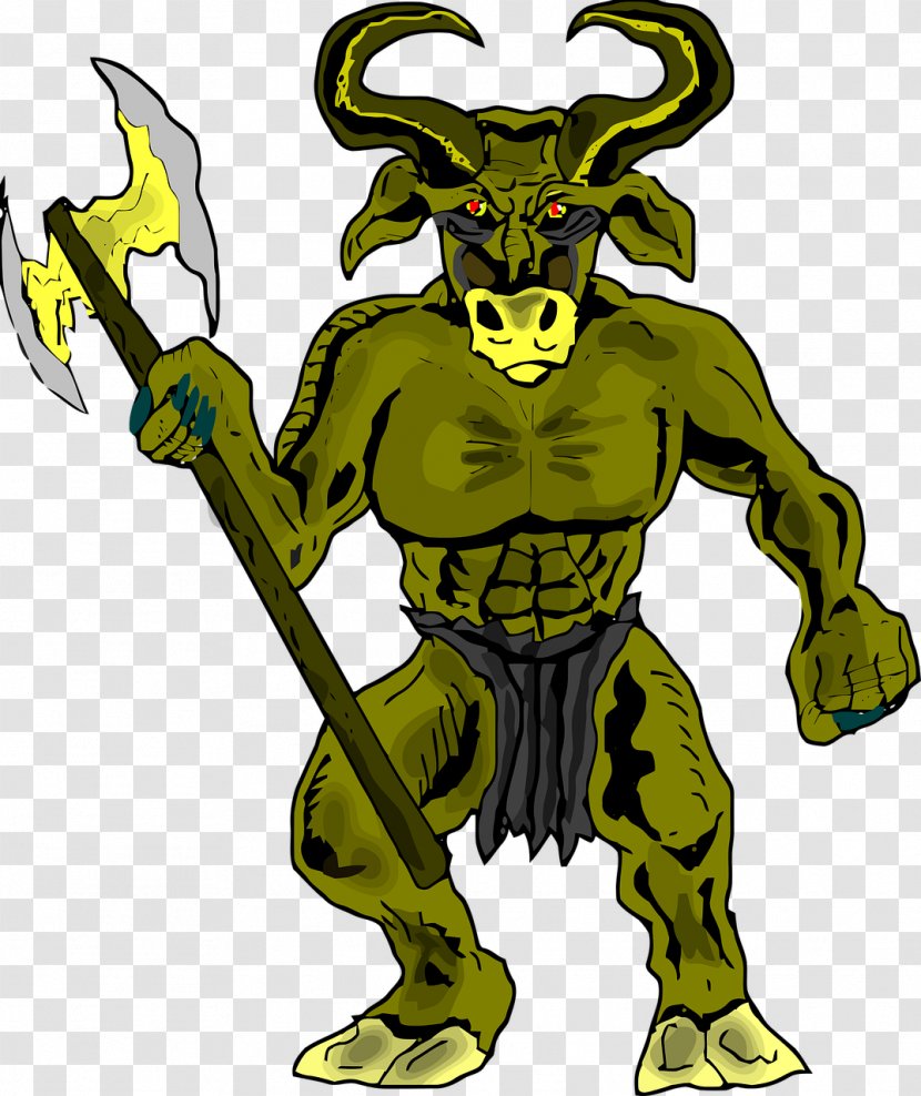Theseus And The Minotaur Greek Mythology Clip Art - Demon - Bull Transparent PNG