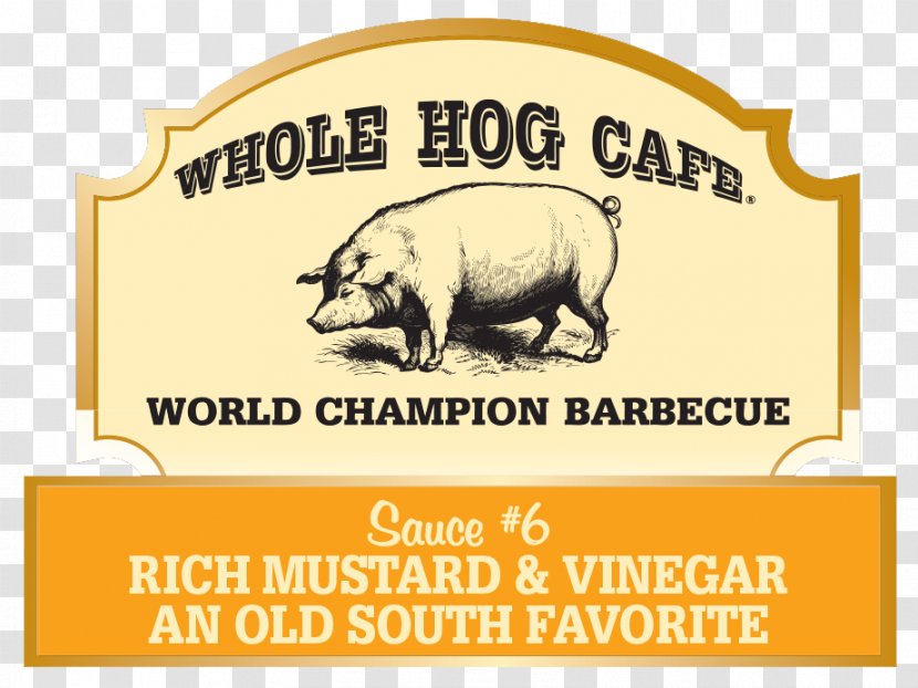 Barbecue Whole Hog Café Cafe & Sauce - Label Transparent PNG