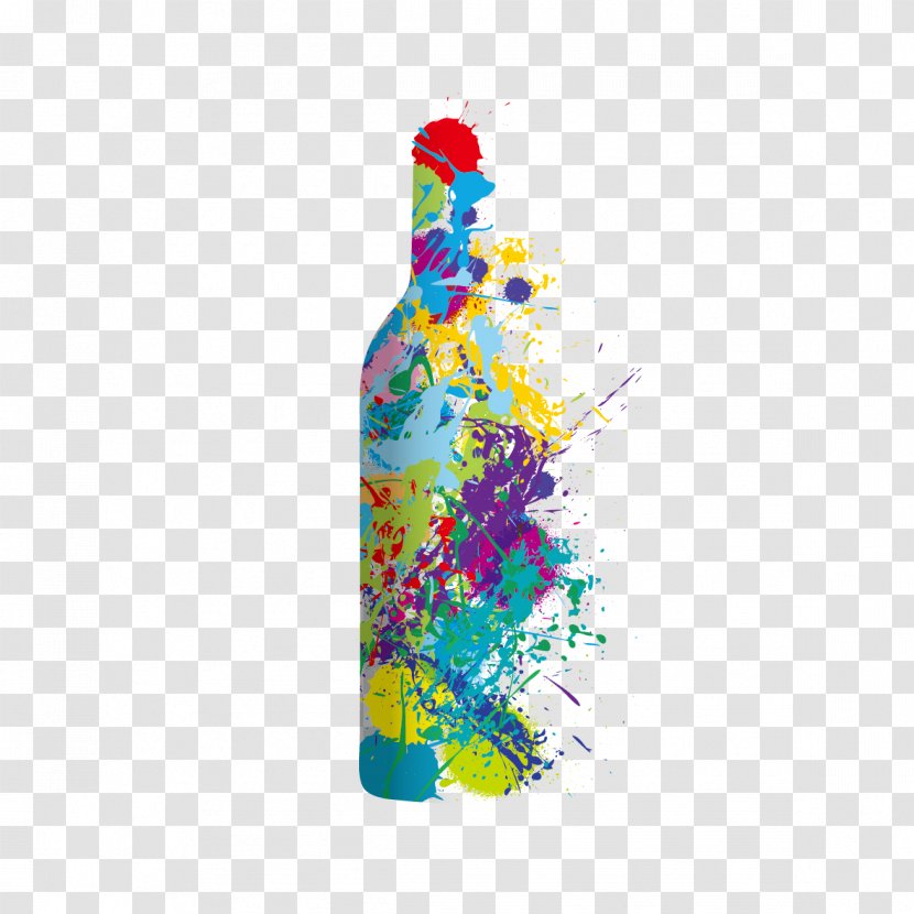 Wine Label Bottle Watercolor Painting - Graphic Arts - Creative Bottles Transparent PNG