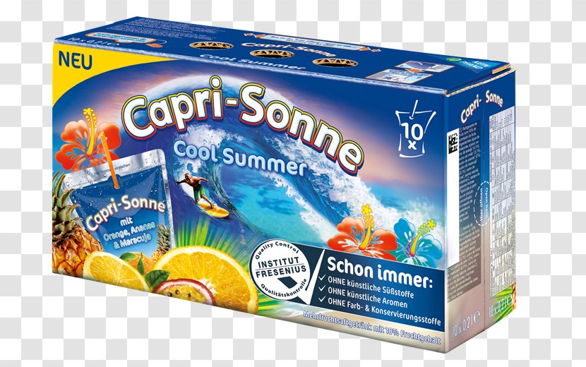 Capri-Sonne Cherry Capri Sun WILD Flavors Multivitamin 10-p - Water Transparent PNG