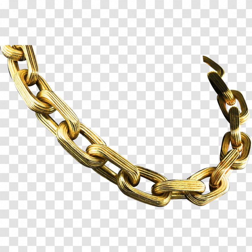Gold Necklace Jewellery Chain - Brass Transparent PNG