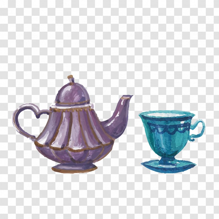 Tea Kettle Drawing - Drinkware - Vector Afternoon Transparent PNG