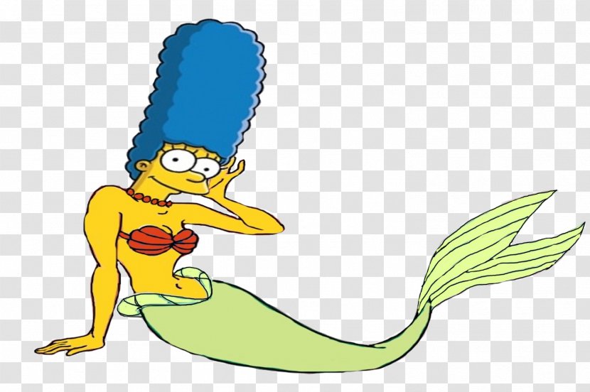 Marge Simpson Homer Lisa Maggie Bart - Artwork - Mermaid Transparent PNG