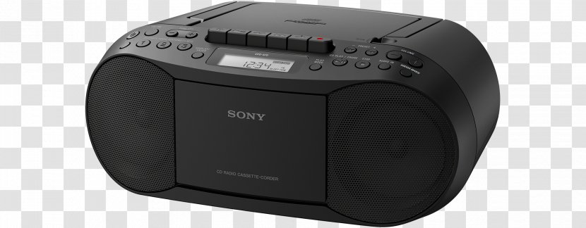 Sony CFD-S70 Boombox Compact Cassette Radio Receiver Electronics - Loudspeaker Transparent PNG