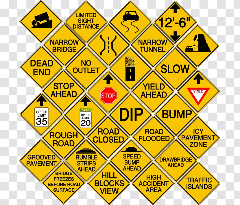 Road Surface Traffic Sign Information - Digital Art Transparent PNG